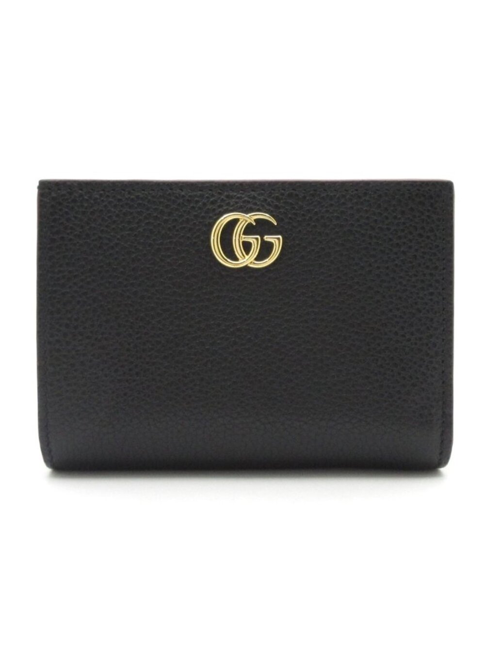 Gucci Bifold Wallet Black Bordeaux GG Marmont Leather